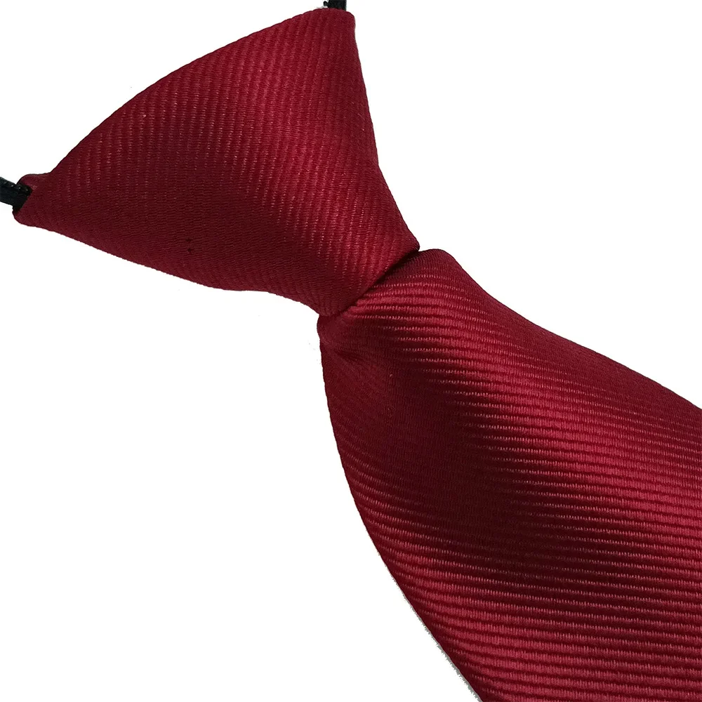 Men's Red Zipper Tie Free Style Groom and Best Man Business Casual Tie Stripe Yarn Weaving 8cm