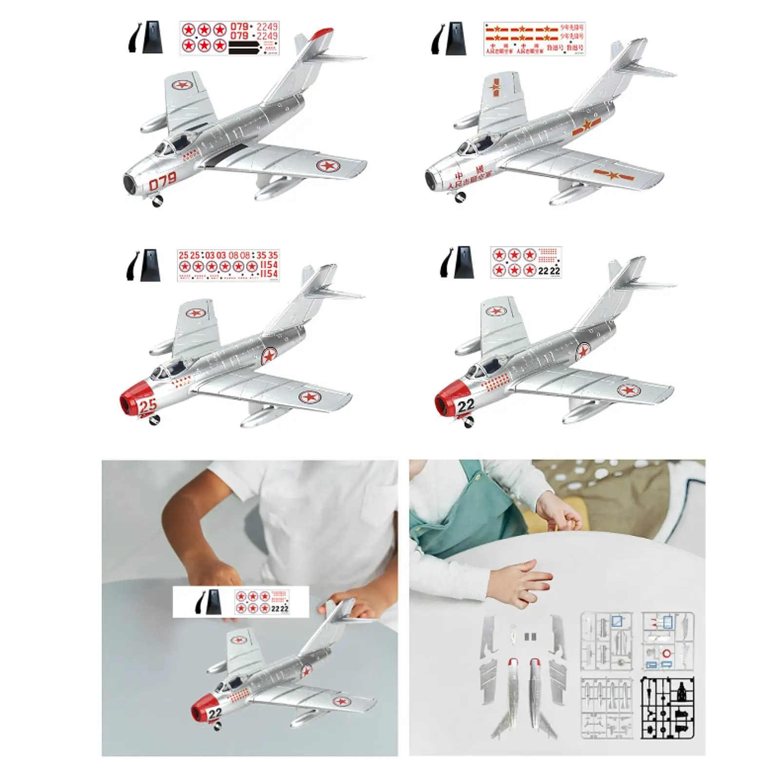 Ensemble de Construction d'Avion, Modèle 1/48, Décoration de Bureau, Jouets pour Garçon