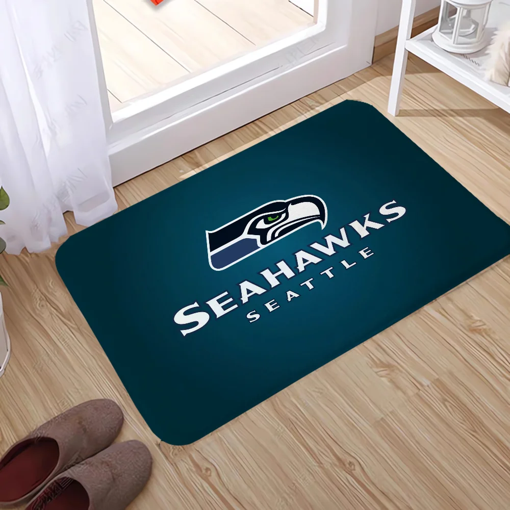 Outdoor Doormat Entrance Door House SeattleS SeahawkS Furry Mat for Hallway on the Floor Cute Carpet Room Rugs Goods for Home