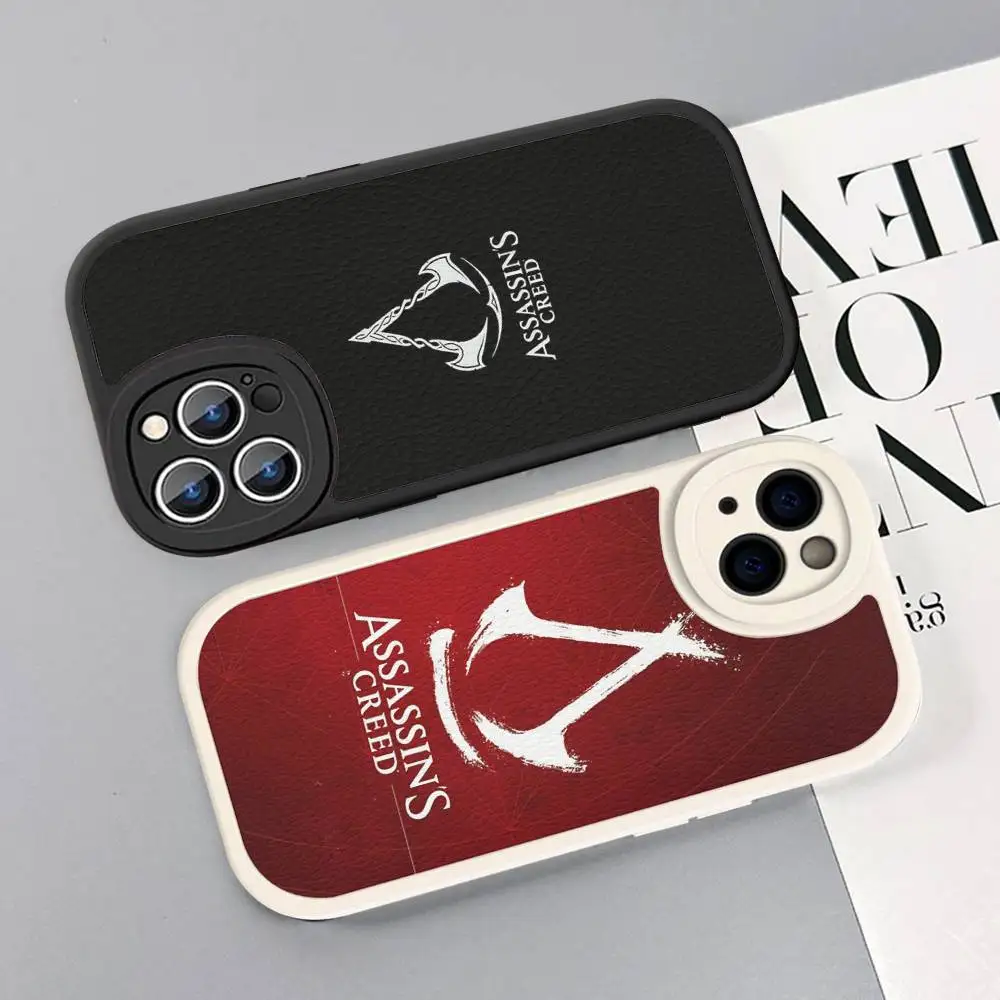A-Assassin S-Creed Gaming Phone Case For IPhone 16 15 14 13 12 11 Pro Max Plus Leather Cover
