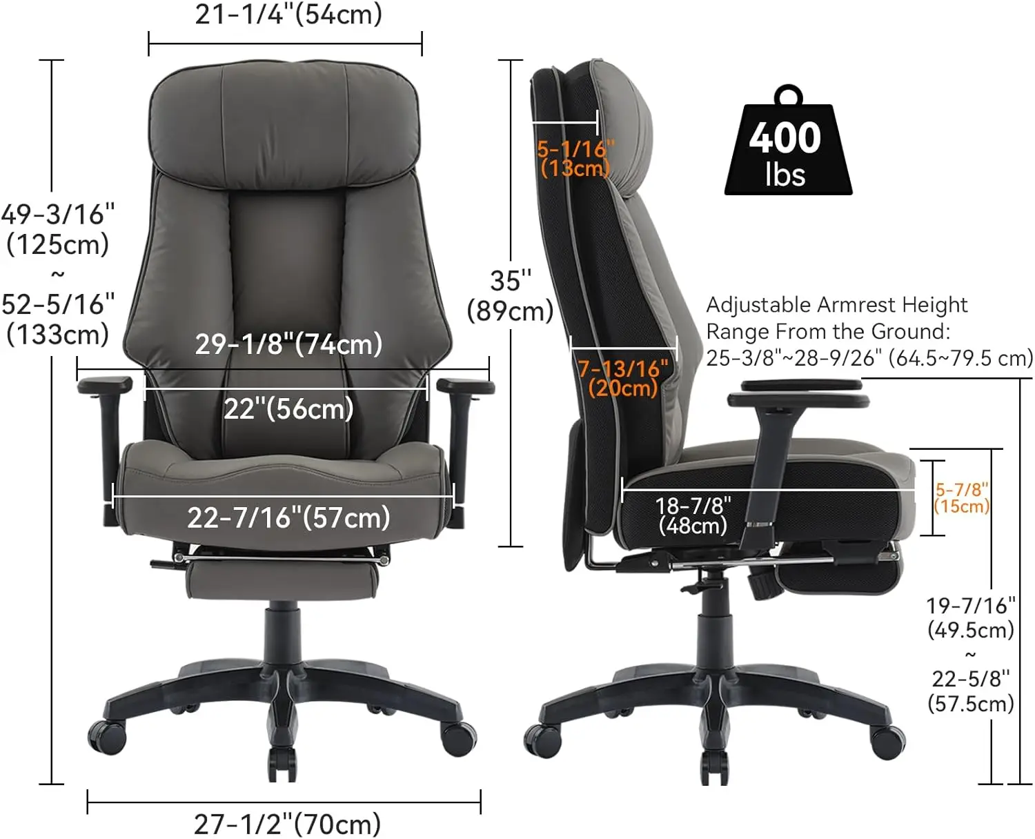 

Офисное кресло с подставкой для ног, кожаное офисное кресло для руководителя, эргономичное офисное кресло с поясничной опорой для облегчения боли в пояснице,