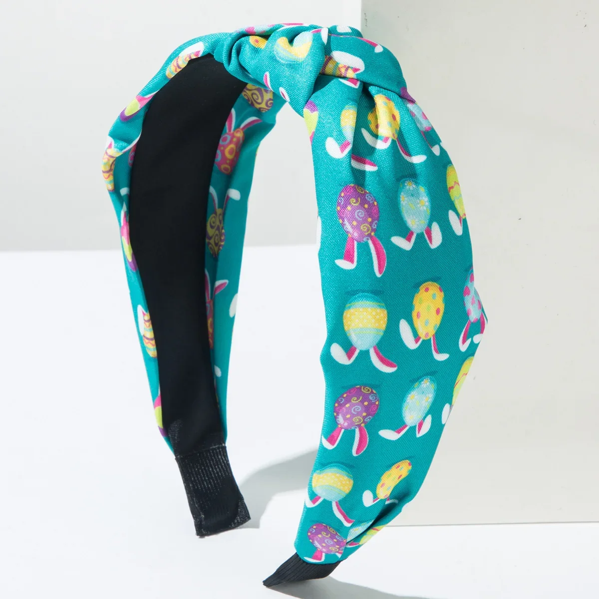 New Easter knotted sweet candy-colored rabbit print headband cute holiday hair accessories