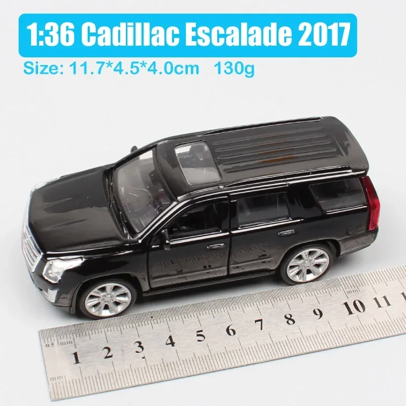 1:36 Scale Mini Cadillac Escalade GMT820 ESV 2017 Luxury SUV Metal Welly Cars Vehicles Diecast Pull Back Model Toy For Kids Gift