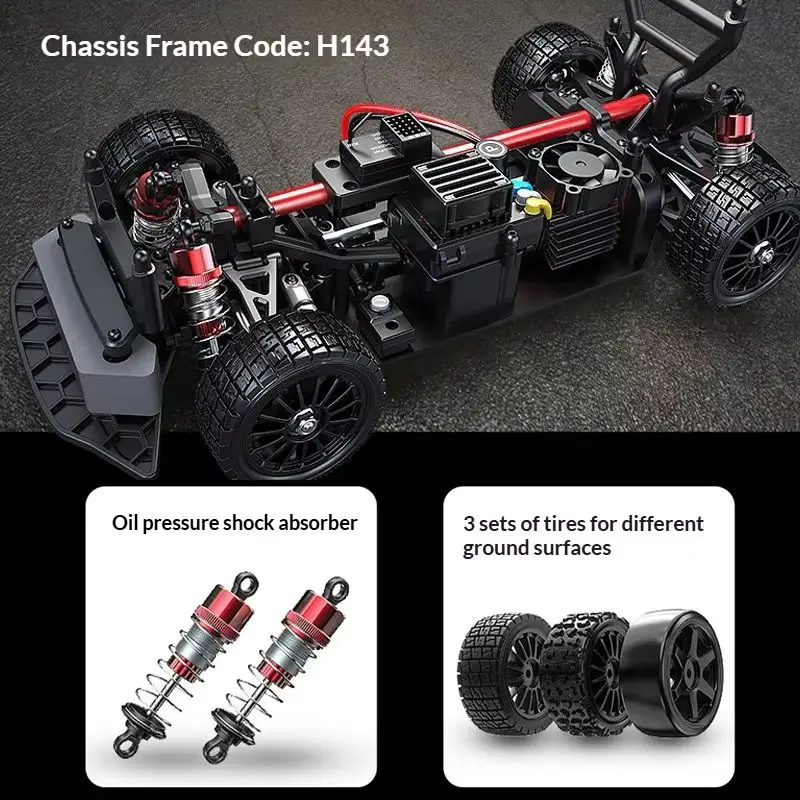 MJX 14304 1/14 4WD Brushless RC Rally Drift Car 2.4G RTR With Gyro & Oil Shocks Radio Controlled Hobby Model