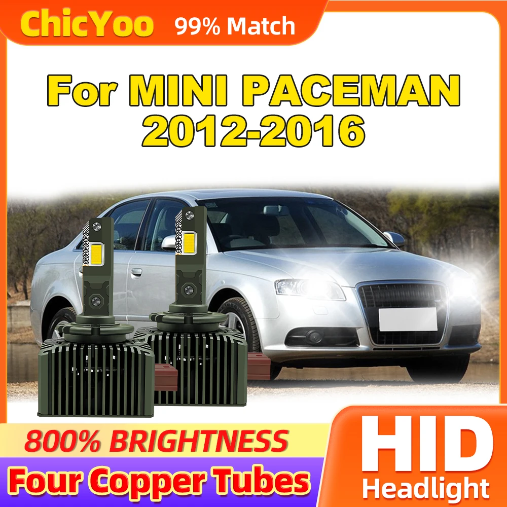 120W Canbus HID Xenon Lights 30000LM Four Copper Tubes LED Car Headlights12V 6000K For MINI PACEMAN 2012 2013 2014 2015 2016