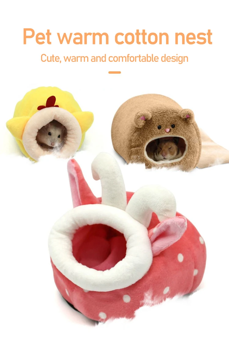 Meerschweinchen Bett Hamster Weiche Warme Bett Winter Haustier Spielzeug Hamster Käfig Haus Hängen Haus Bett Tier Mäuse Ratte Nest – Detail 2