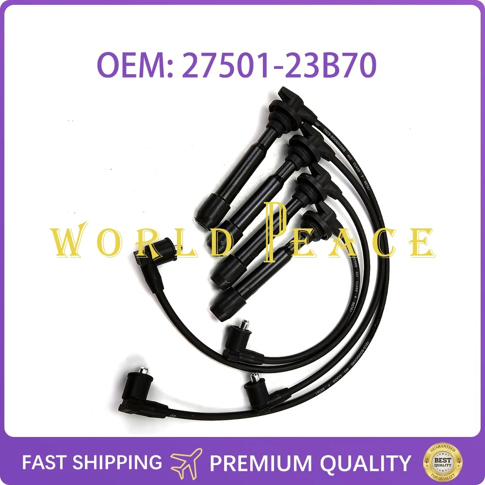 

4PCS 27501-23B70 2750123B70 Spark Plug Wires For Hyundai Elantra Tiburon Tucson For Kia Spectra Spectra5 27501-23A00 2750123A00