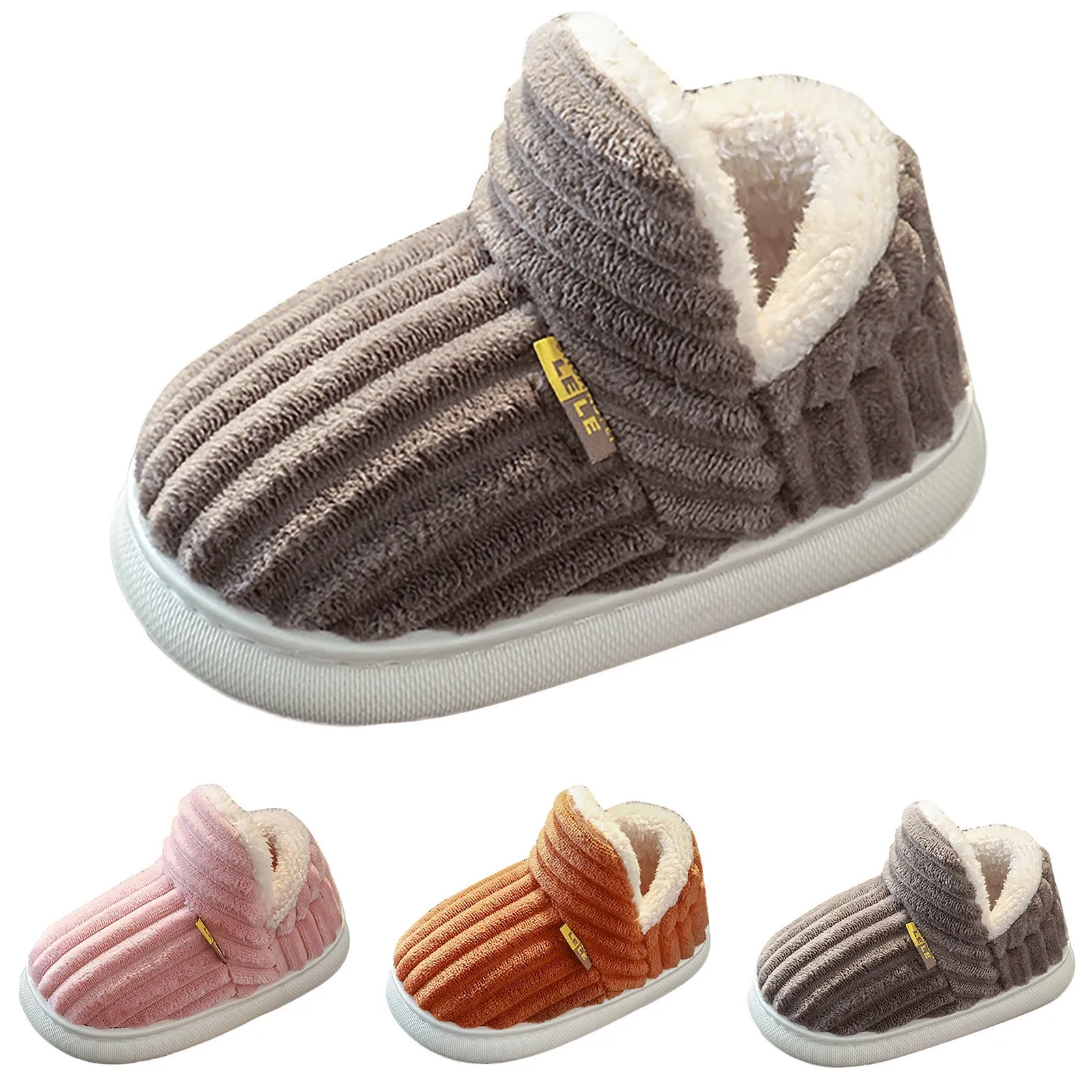 

Winter Kids Baby Boys Girls Winter Slippers Cartoon Non-slip Home Indoors Shoes Fashion Warm Children Bedroom Shoes Slippers