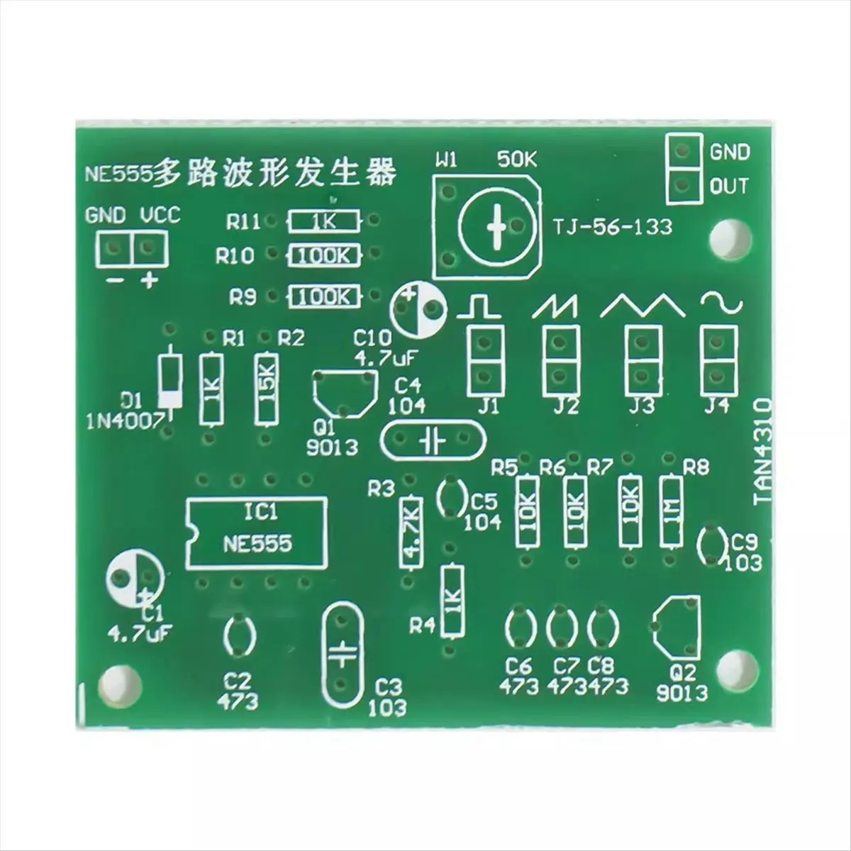 ✤Sine Triangle Square Wave NE555 Multi-Channel Waveform Generator Module DIY Kits