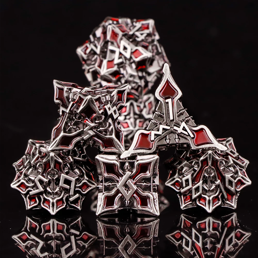 

Prism Metal DND Dice Set 7PCS, Sharp Edge Polyhedral Dice for RPG, Halloween Thanksgiving Gift Idea, rpg metal dice set