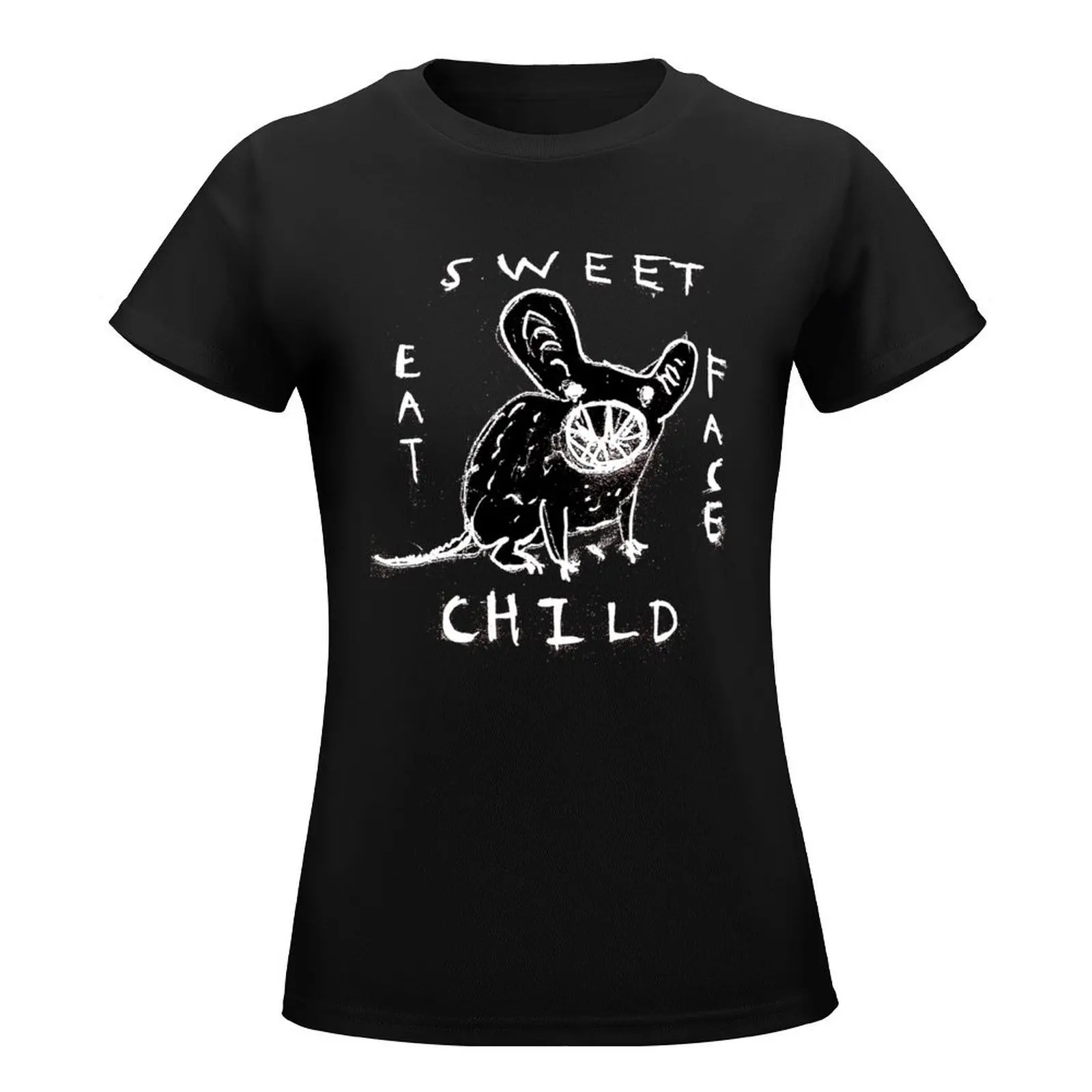 EAT CHILD FACE SWEET INVERTED T-Shirt shirts graphic tees vintage clothes summer tops sweat t shirt for Women