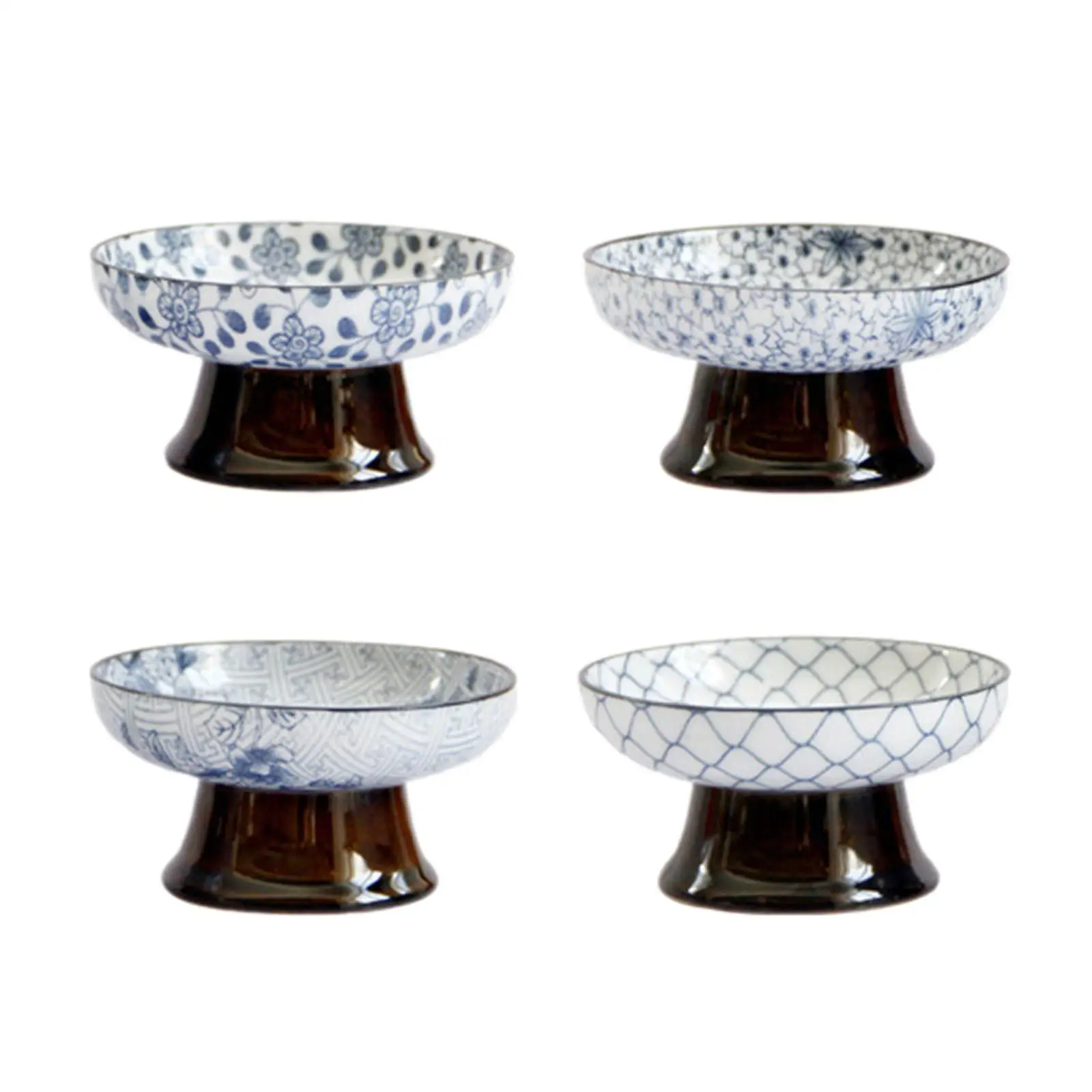 Ceramic Refreshment Tray Centerpiece Bowl Home Kitchen Display Stand Ceramic Plate Ceramic Footed Bowl Desktop Serving Dish