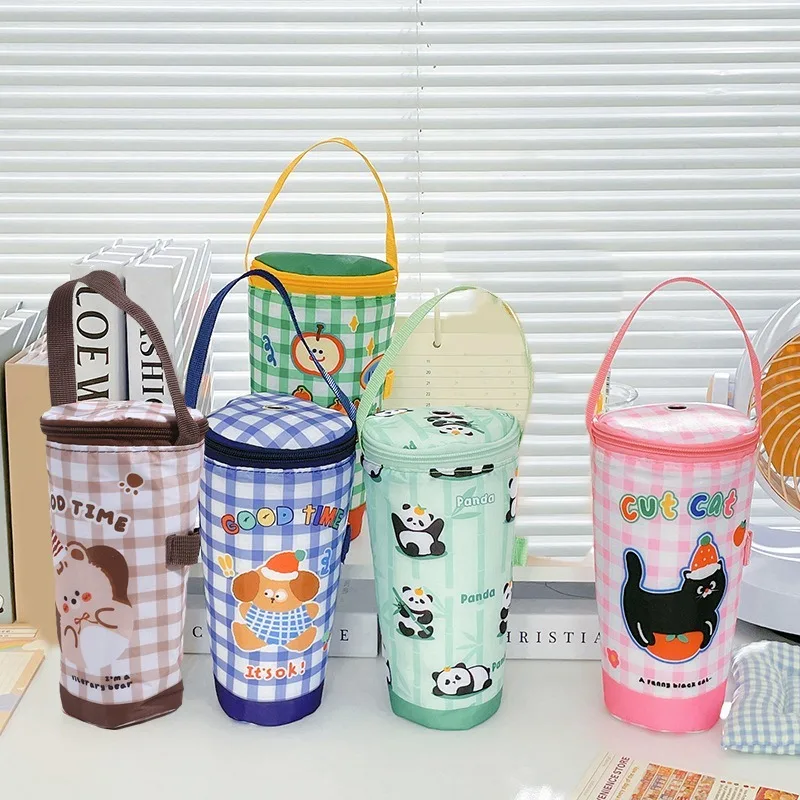 Portable Milk Tea Tote Bag Heat Preservation Bag Carrying Insulated Cup Cover Umbrella Bag Handbag Camping Drinkware Accessories image 4