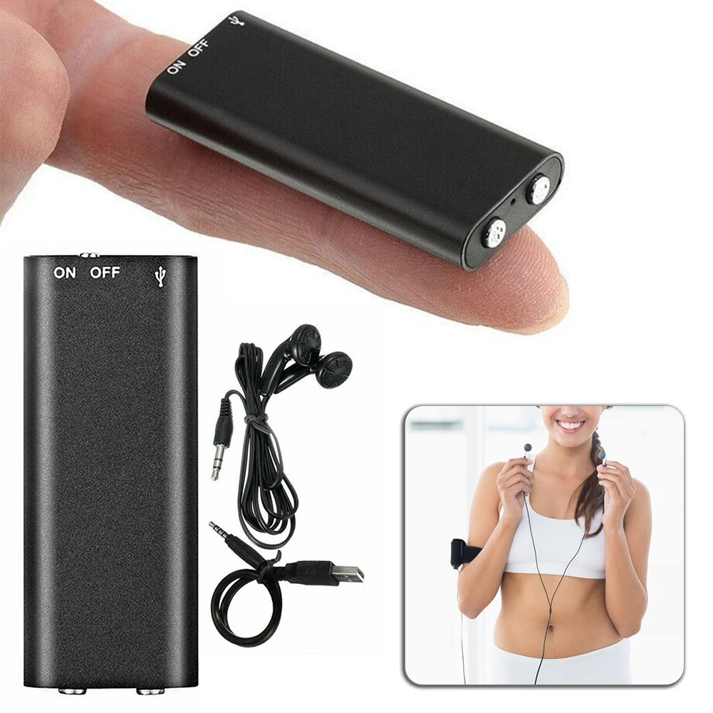 Small Audio Recording Device With Mp3 Player Extended Battery Long Standby For Evidence Collection
