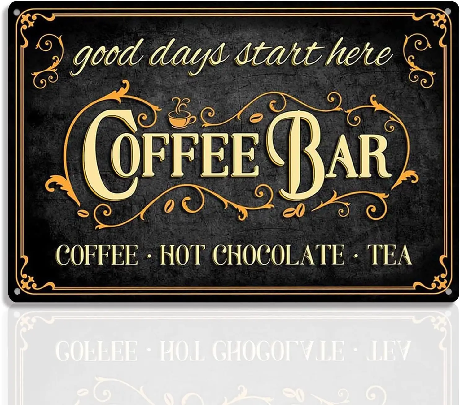 Letrero para cafetería, Chocolate caliente y té, placa de Metal Vintage, carteles para cocina, cafetería, Pub, decoración de estación para el hogar, amantes de la estaño
