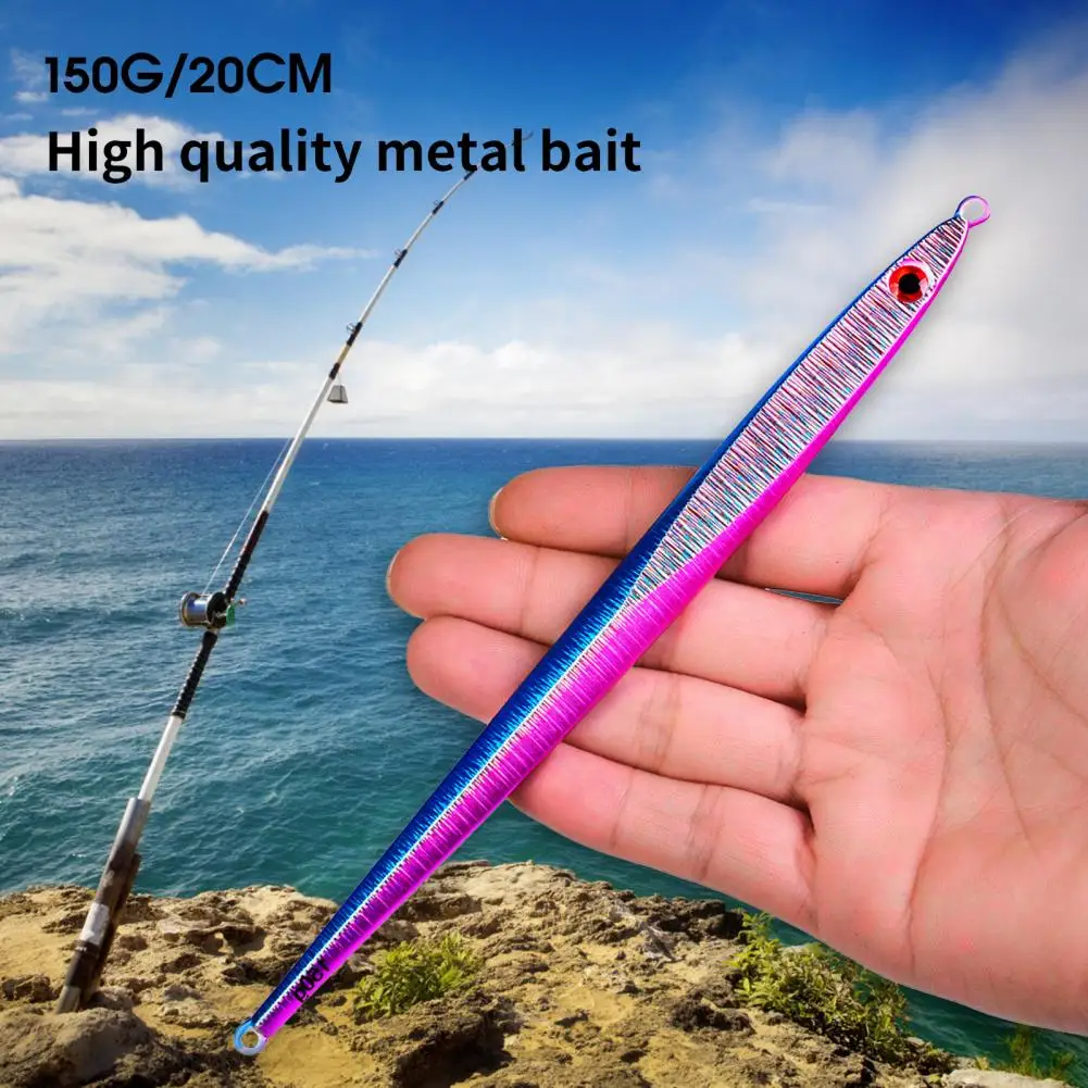 20cm/150g Metal Hard Baits Reflective Tapered Profile Jigging Lure for Fishing