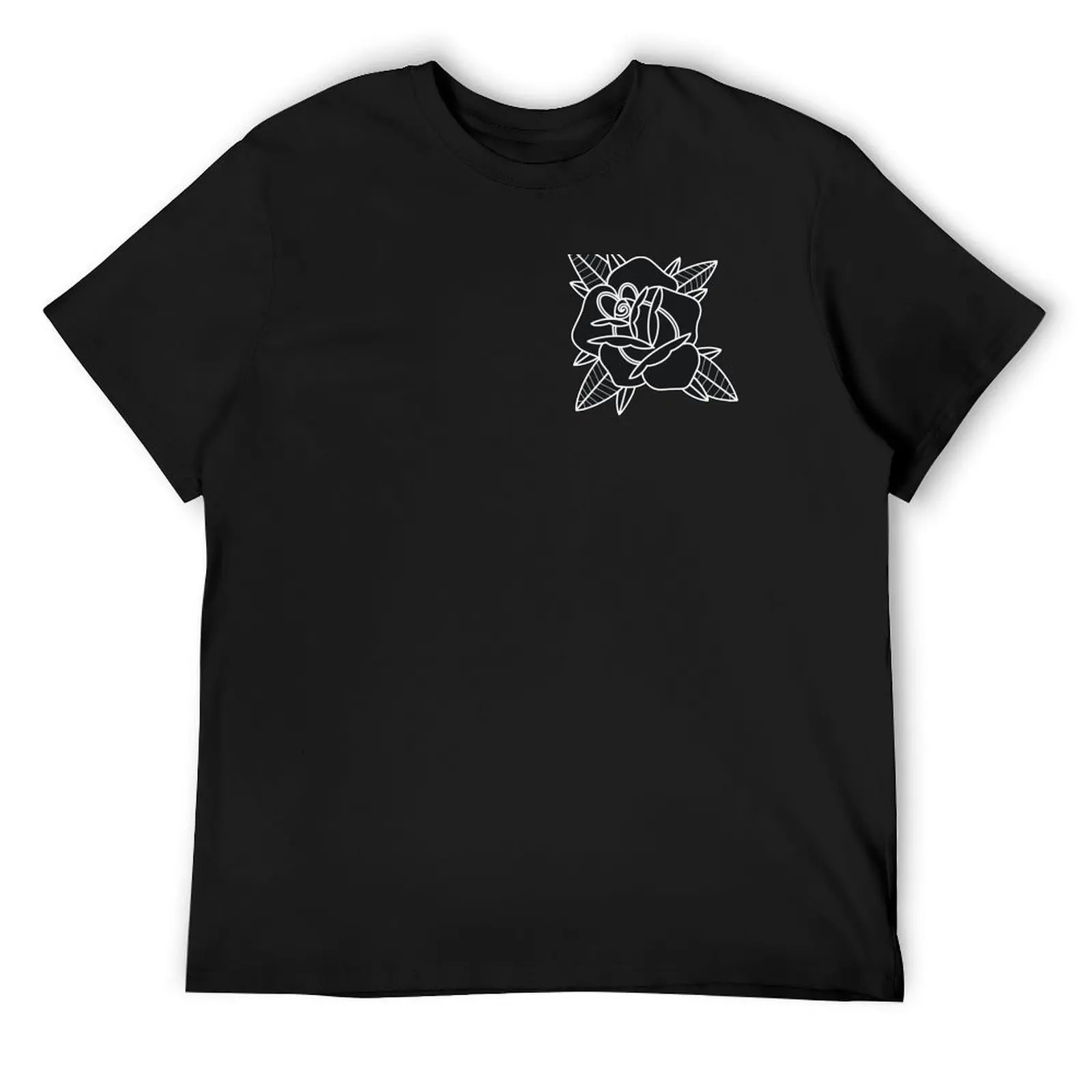 

Traditional Rose Black & White Classic T-Shirt blue lock luxury designer oversizeds hippie clothes oversized t shirt men