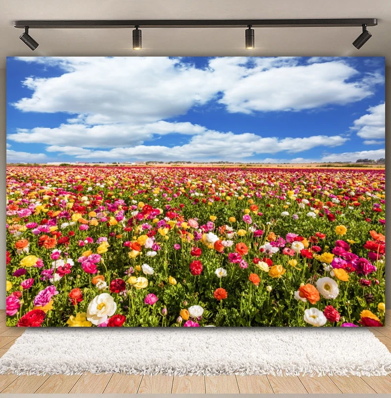 Spring Landscape Backdrop For Photography Green Forest Tree Garden Park Flowers Baby Portrait Background Decor Photo Studio Prop