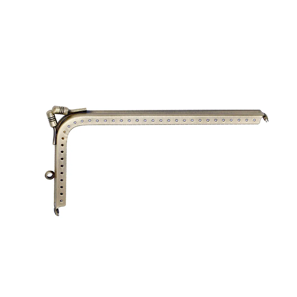 12.5cm L Shape Iron Purse Frame Glossy Clasp Lock Replacement DIY Wallet Handbag Making Accessories Purse Frame