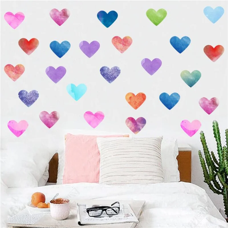 Colour Love Wall Stickers For Kids Room Girls Room Decoration Bedroom Decor For House Living Room Wall Art