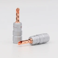 4pcs CMC Copper plated Banana speaker connectors Banana jack BFA