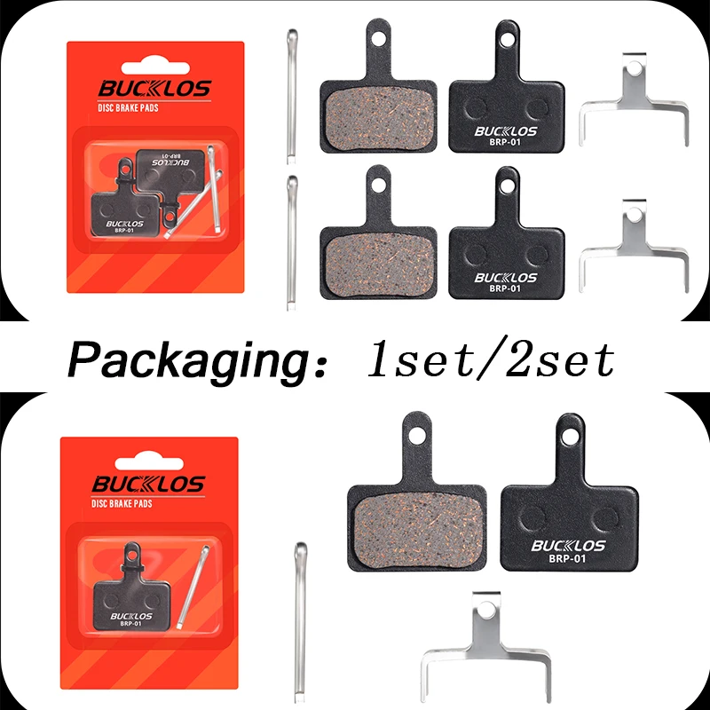 BUCKLOS Fit B01S Disc Brake Pad Resin Semi-metallic Ceramic Bicycle Pads Bike Hydraulic Brakes Pads for SHIMANO MT200 MT400