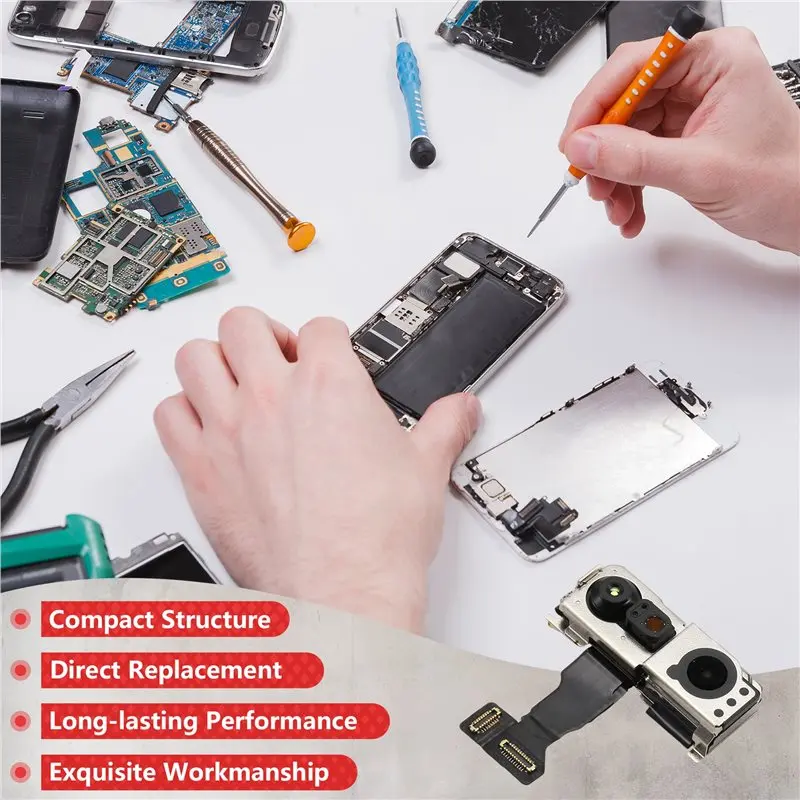 A53M-For Iphone 17 Small Front Camera Replacement Parts Flex Cable Face ID Sensor Repair Accessories