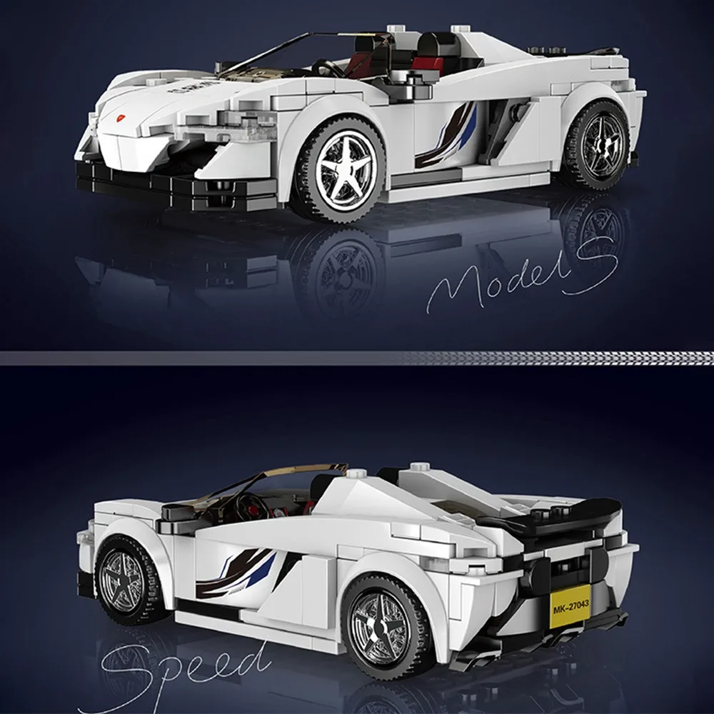 Mold King Mini Car Series 650s Samochód sportowy z wyświetlaczem Zestaw klocków do budowania Symulacja dla chłopców Nastolatki Dorośli Prezenty
