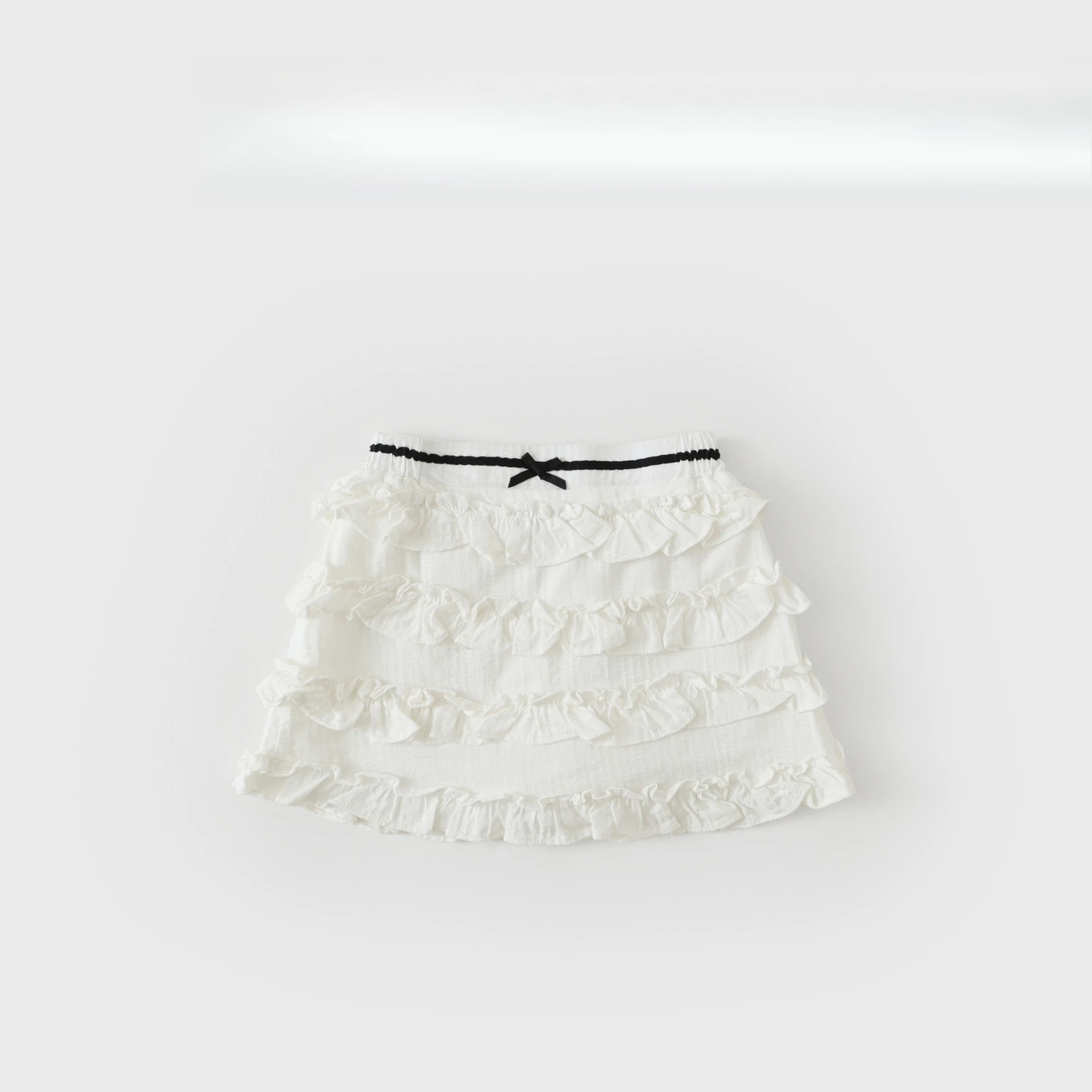 Girls Outer Wear White Ruffle 2026 Summer Comfortable Fashion Super Beautiful Skirt Kids Thousand Layer Skirt Thin