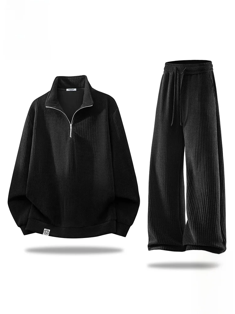 

Мужской повседневный спортивный костюм Paul Frank: свободный свитшот и брюки, комплект из двух предметов, осенняя новинка, полиэстер и спандекс