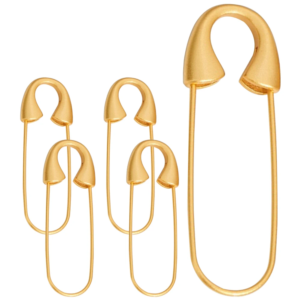 

5pcs Safety Pins for Crafts DIY Brooch Pin Accessories Metal Bead Decorative Fabric Blanket Heavy Duty Small Clothes Jewelry