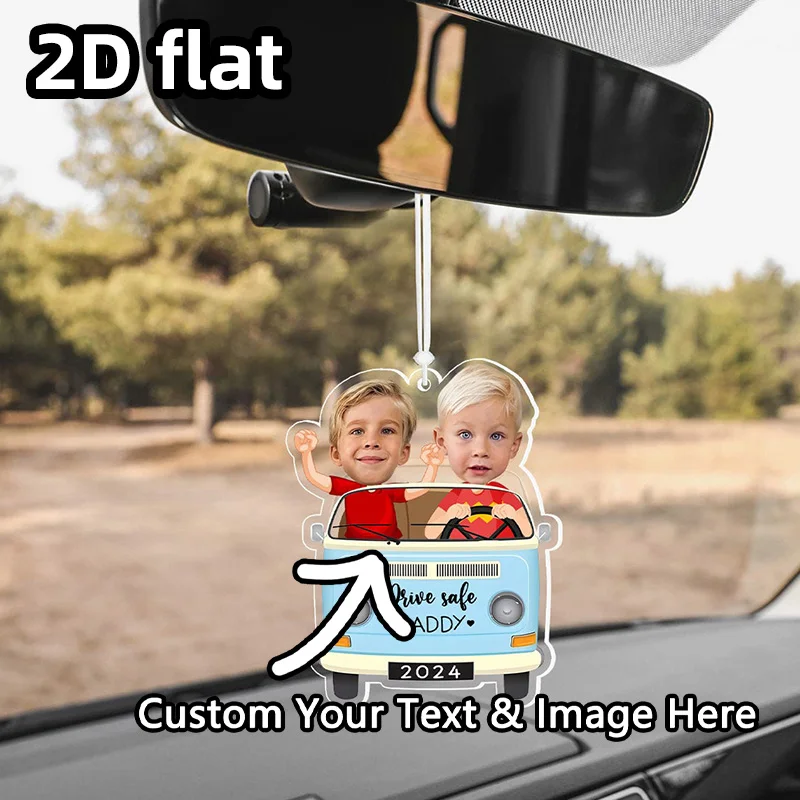 Customized safety driving photo car decals for dads, personalized birthday gifts, Father's Day car decorations