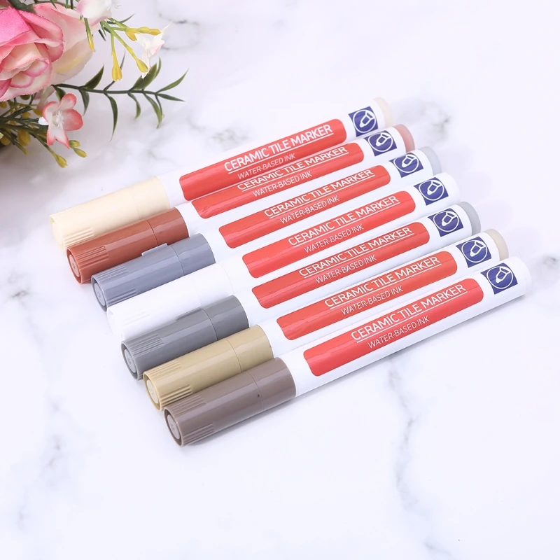 قلم تحديد طلاء البلاط، قلم تلوين البلاط، حبر طويل الأمد، غير سام