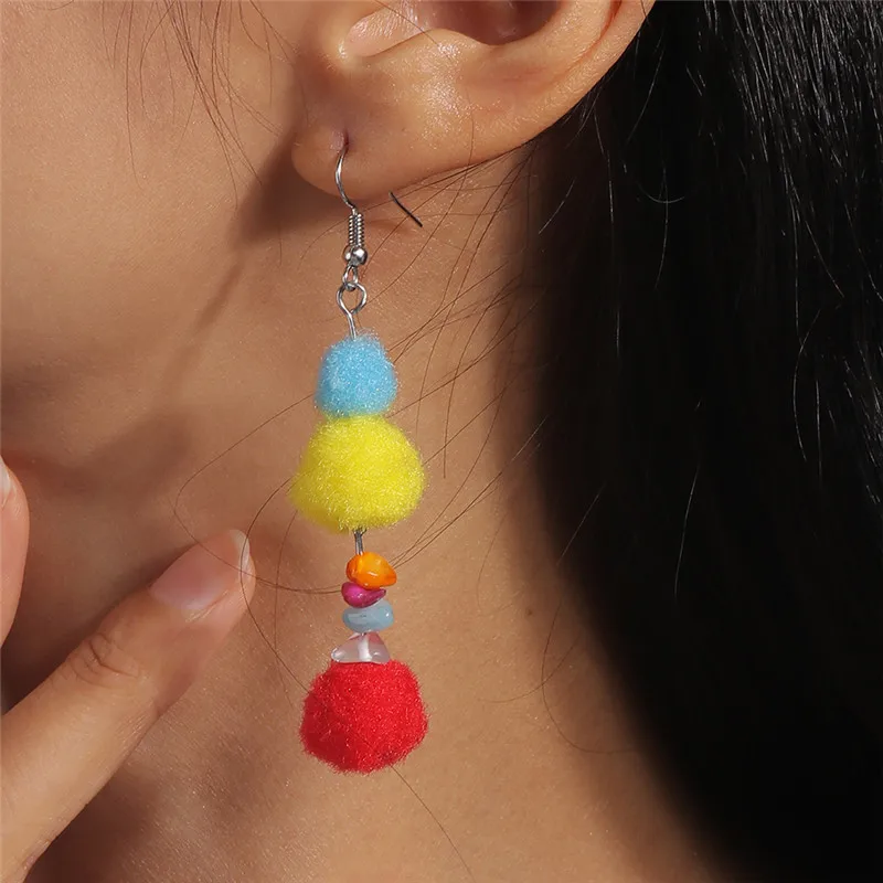 Aihua Niedliche gehäkelte Blumen-Ohrringe für Frauen und Mädchen, handgefertigt, Schmetterling, Schleife, flauschige Kugel-Ohrringe, Geburtstagsfeier, Schmuck, Geschenke – Detail 18