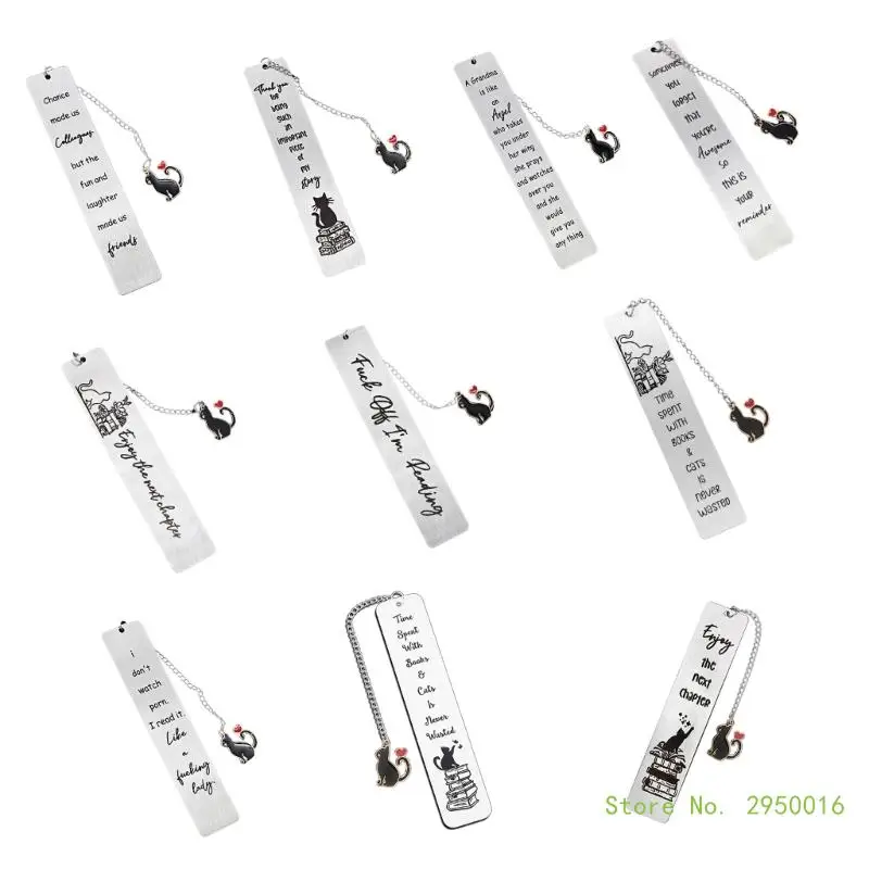 علامة مرجعية على شكل قطة من الفولاذ المقاوم للصدأ ، علامة كتاب ، مقسم صفحات ، هدية تقديرية للمعلم والقارئ والصديق #3