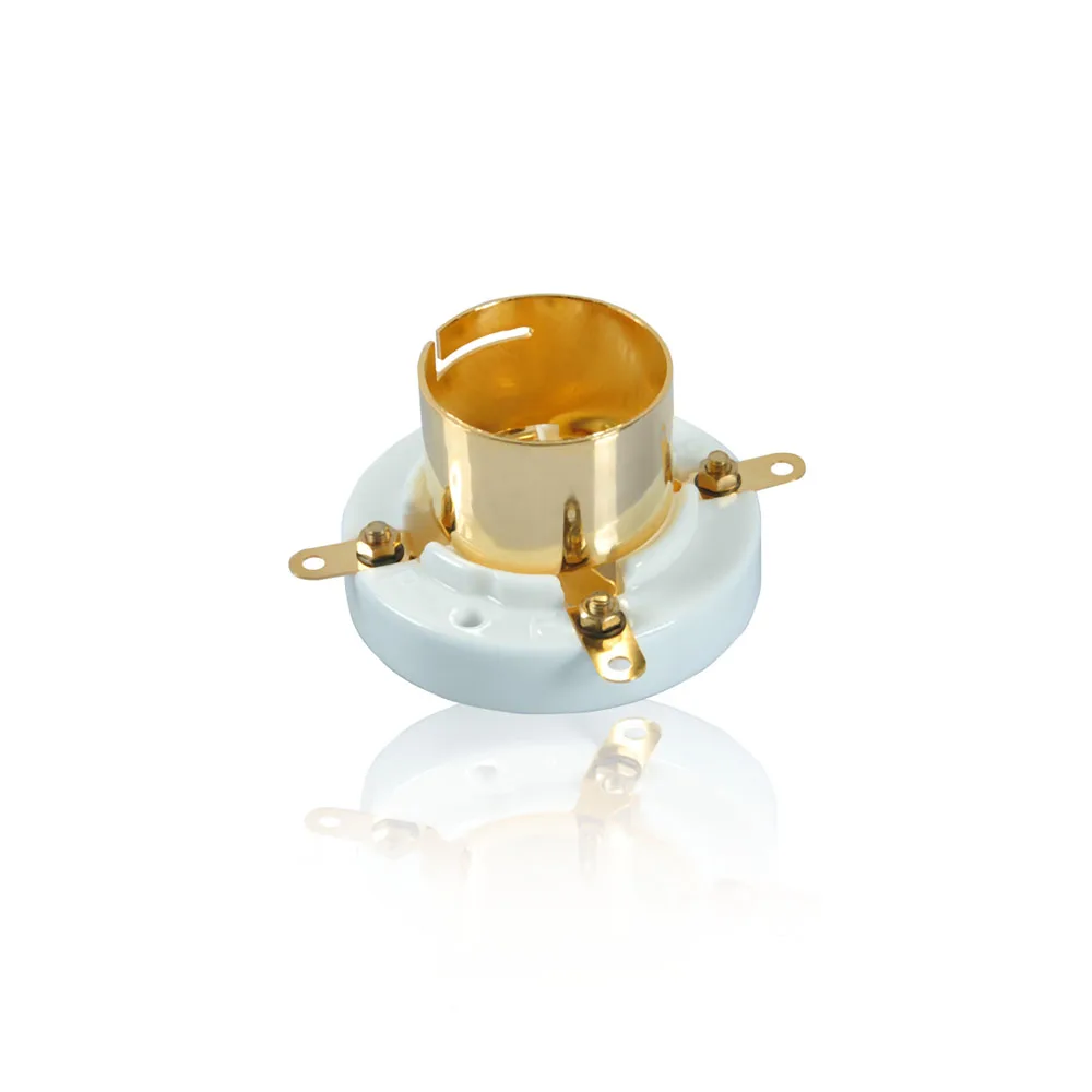 Supply Gold-plated 4-pin Electronic Tube Socket. This Accessory Can Be Used for 805/845/211