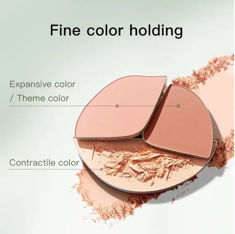 Timage 3-Color Blush Palette Plump Cheeks Natural Contour with Pink Purple Apricot Shades 13g Makeup