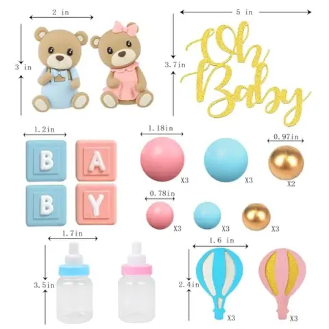 50 st. Fjärilstårtdekorationer Guldrosa Fjärilstårtdekorationer Födelsedag Bröllopsdag Jubileum Dusch Bakdekorationer 10 best sales björntårtdekoration - №10