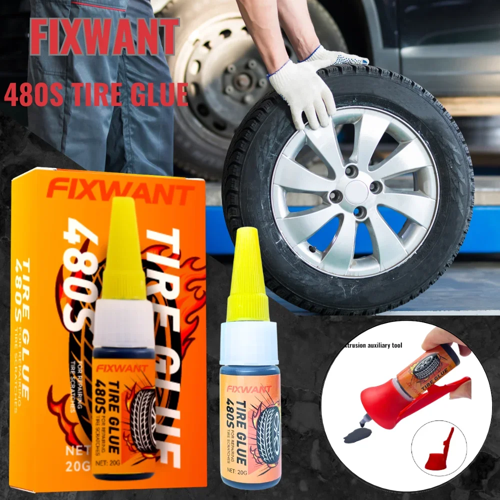 480S Tire Repair Instant Glue Rubber Adhesives Black Glue Caulk Repair Seal Tyre Sealant Bike Car Motorcycle Repair Glue