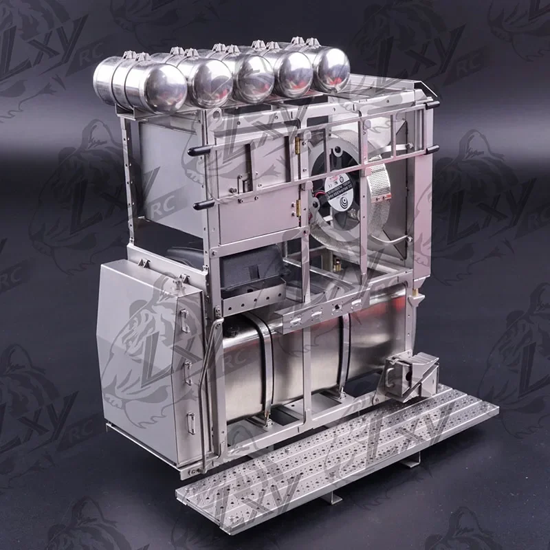 Estante de equipo de Metal de simulación de Metal a escala 1:14 para camión Tamiya RC SCANIA 770S R620 VOLVO BENZ Arocs MAN TGX accesorios de coche