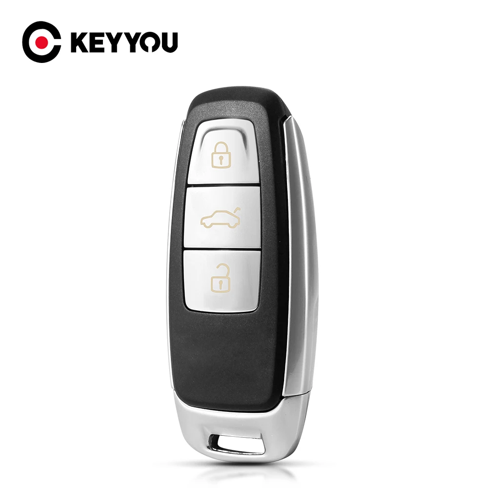 KEYYOU Smart Key Shell For Audi A6 C8 A7 A8 Q8 2017 2018 2019 2020 Keyless GO For START ENGINE SYSTEM New