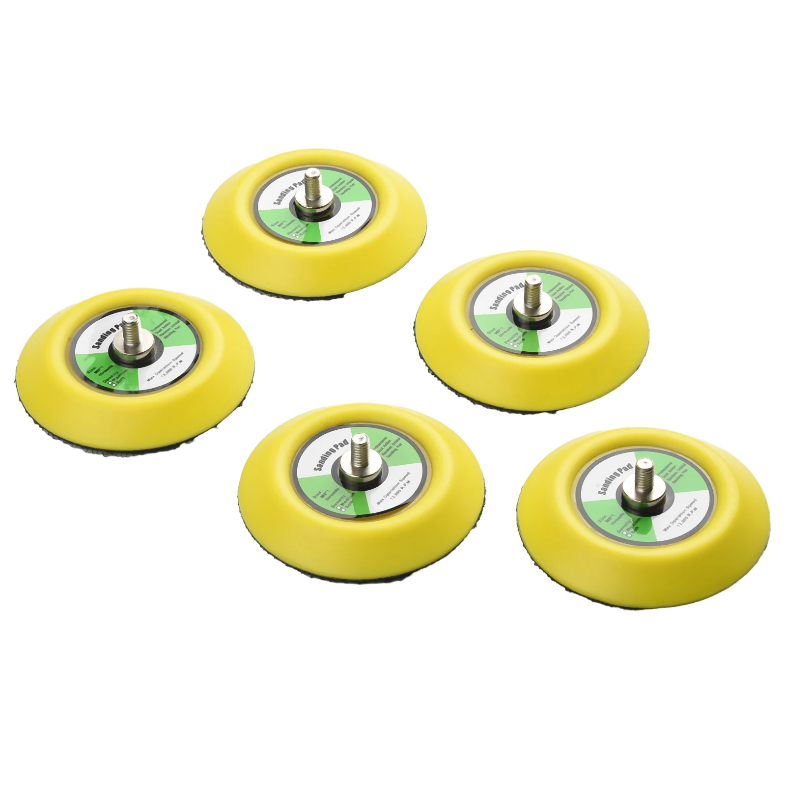 Sanding Pad Collection A Set of Five High Performance Three Inch and Products Featuring an for m6 Male Connection for type