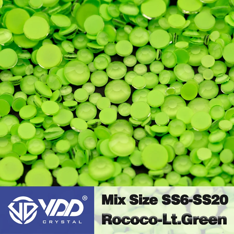 VDD Großhandel Neue Neon Farbe Mix Größe SS6-SS20 Glas Strass Kristall Hohe Qualität Flatback Steine DIY Nail art Dekorationen – Detail 7