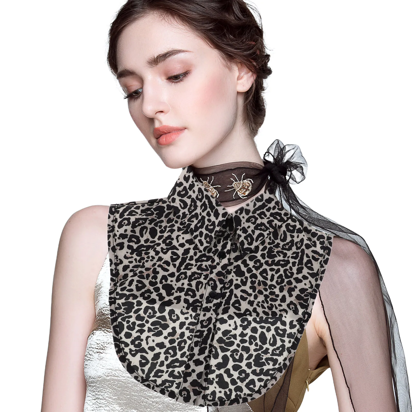 Accesorio de decoración de ropa, cuello falso decorativo, blusa desmontable para mujer, collares falsos para mujer, accesorio para camisa