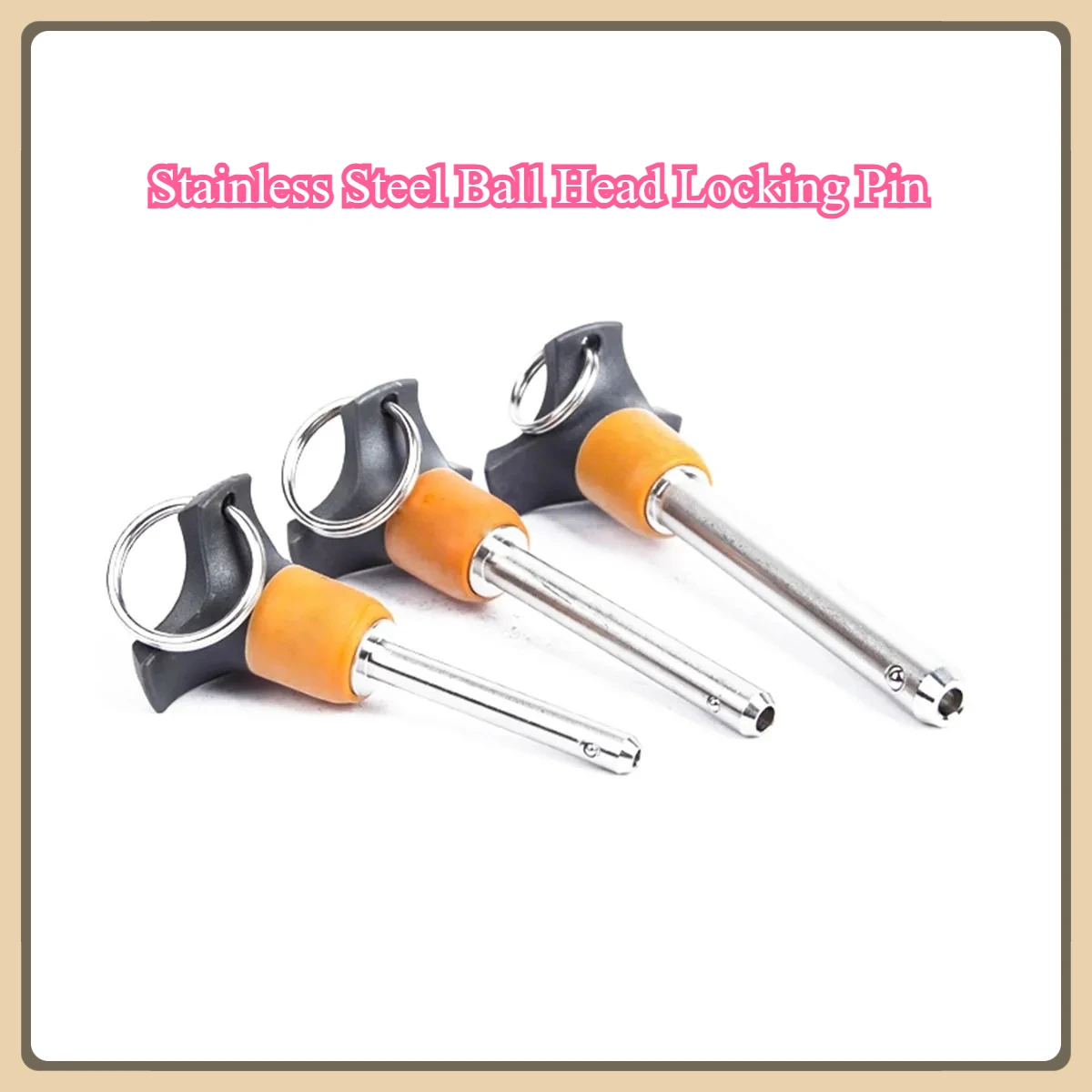 Diameter 10  Stainless Steel Ball Head Locking Pin/Quick Installation and Disassembly Pin  (Rope Feeding)