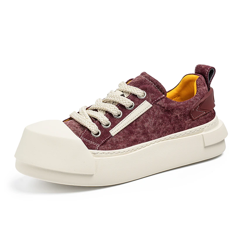 

New men's casual sports shoes, thick-soled height-increasing canvas shoes, and breathable loafers for teenagers
