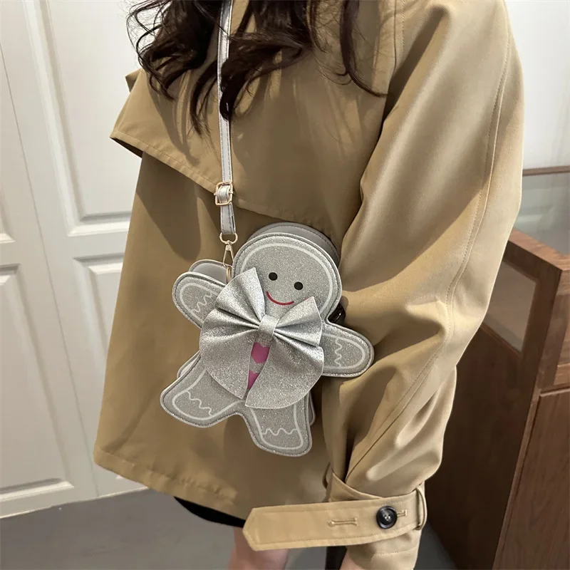 

Shoulder Bag Funny Doll Bag Women's Niche Cartoon Creative Shoulder Bag Fashion Cute Bear Messenger Bag Christmas