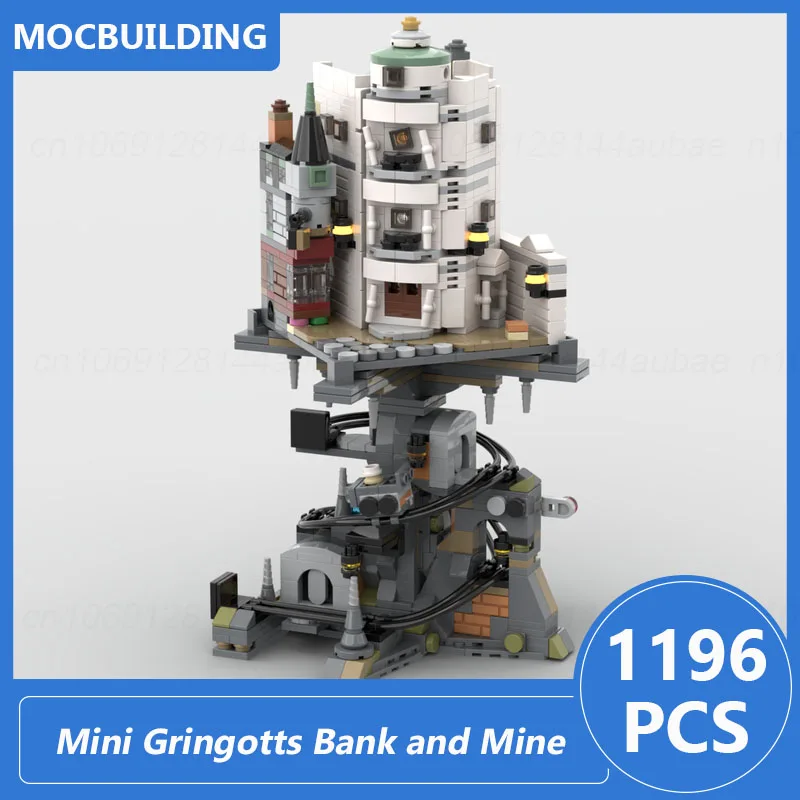 Mini Bank Model Moc Building Blocks Diy Assemble Bricks Architecture Display Creative Educational Collection Toys Gifts 1196PCS