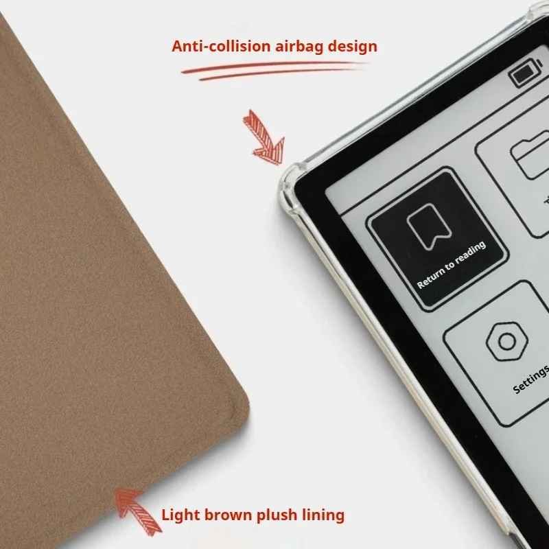 For XTEINK X3/X4 e-ink reader protective case TPU magnetic separation full package anti fall and anti-collision protective shell