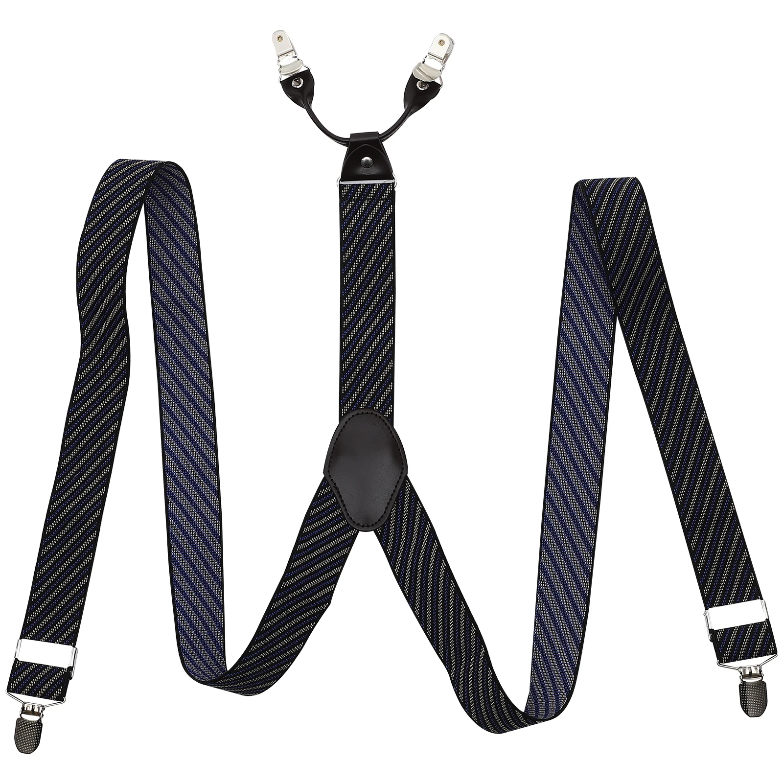 

Elastic Band Strap Clip Men's Comfy Pants Suspend Polyester Heavy Duty Suspenders